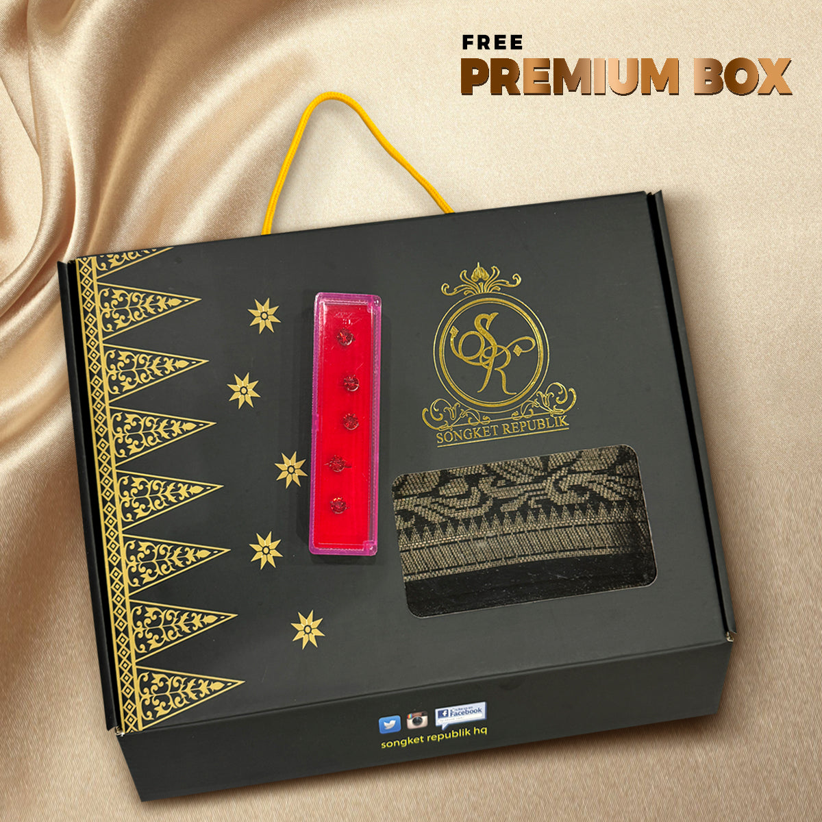 SAMPIN TENUN TANGAN HD PREMIUM - Black Gold Mix