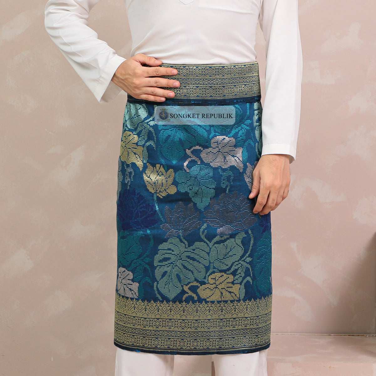 SAMPIN TENUN TANGAN HD PREMIUM - Turquoise Blue-4023