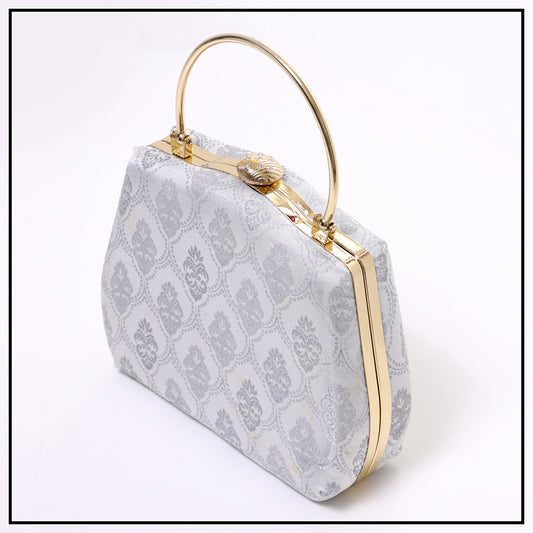 CLUTCH SONGKET HAND BAG - WHITE