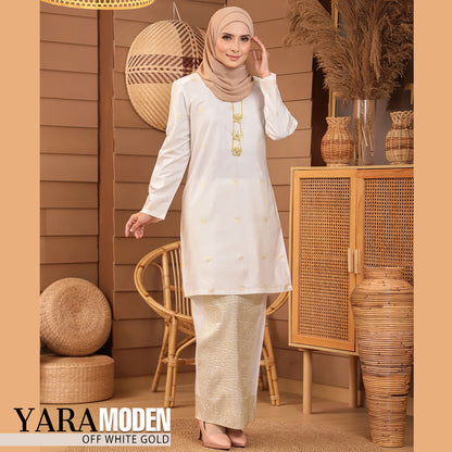 KURUNG MODEN YARA WHITE GOLD-1006