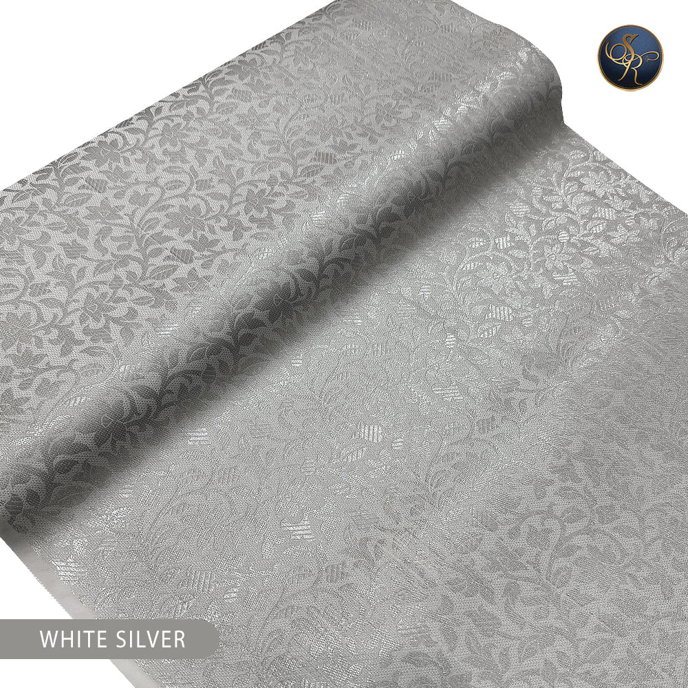 Brocade White Silver-1051