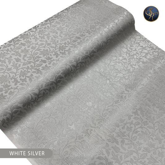 Brocade White Silver-1051