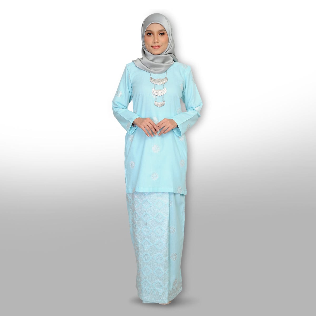 Songket Republik Auliya Kurung Moden - Baby Blue