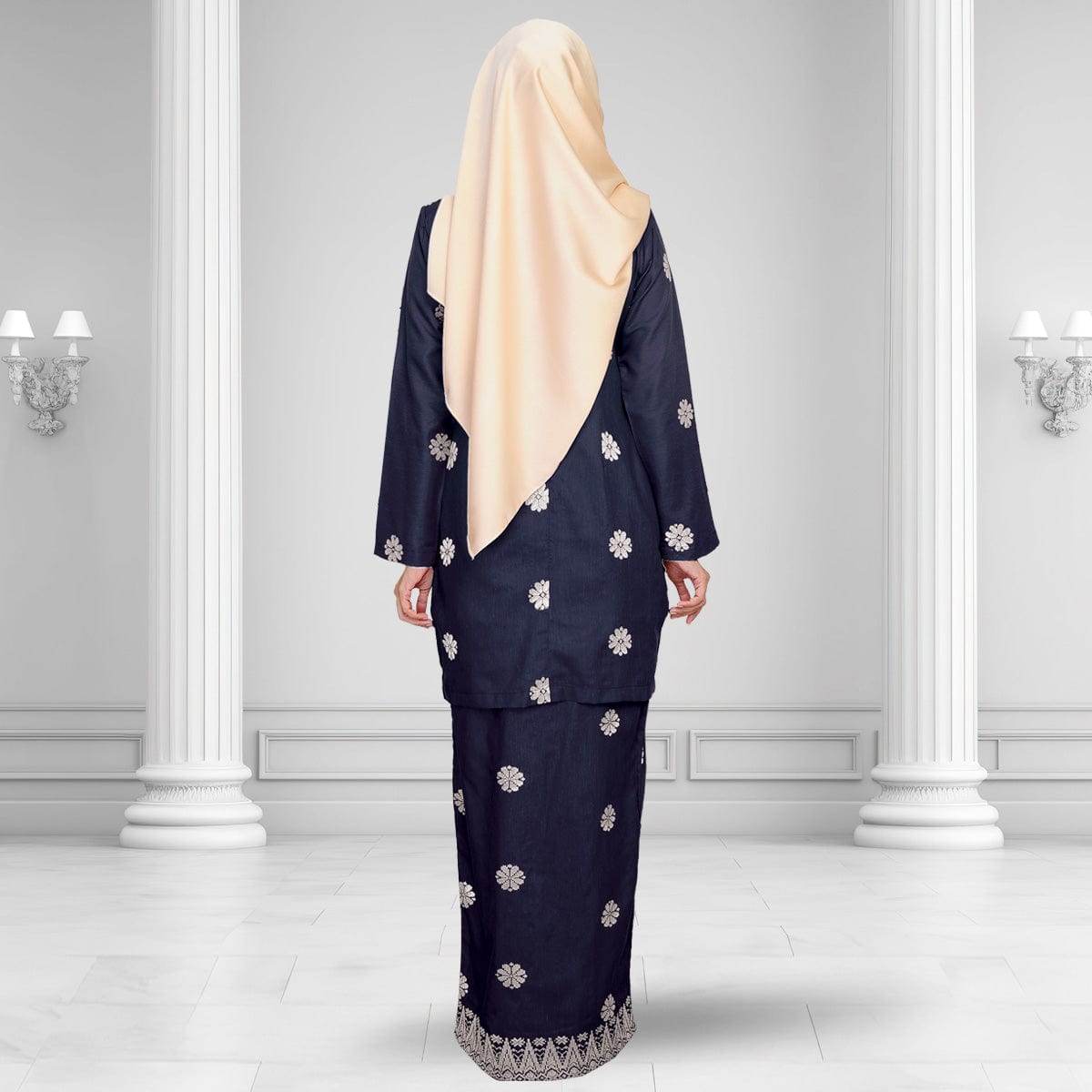 Songket Republik Auliya Kurung Moden - Dark Blue