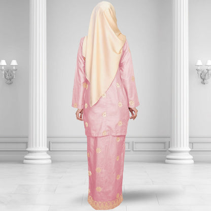 Songket Republik Auliya Kurung Moden - Dusty Pink