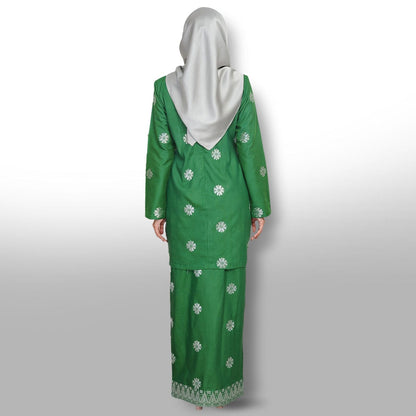 Songket Republik Auliya Kurung Moden - Emerald Green