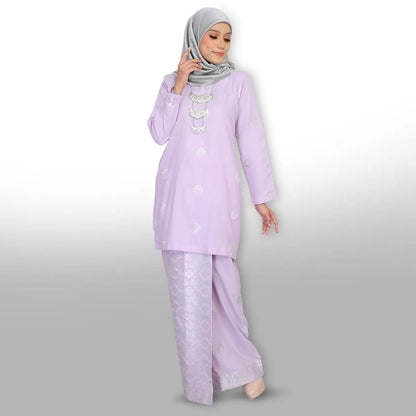 Songket Republik Auliya Kurung Moden - Lavender