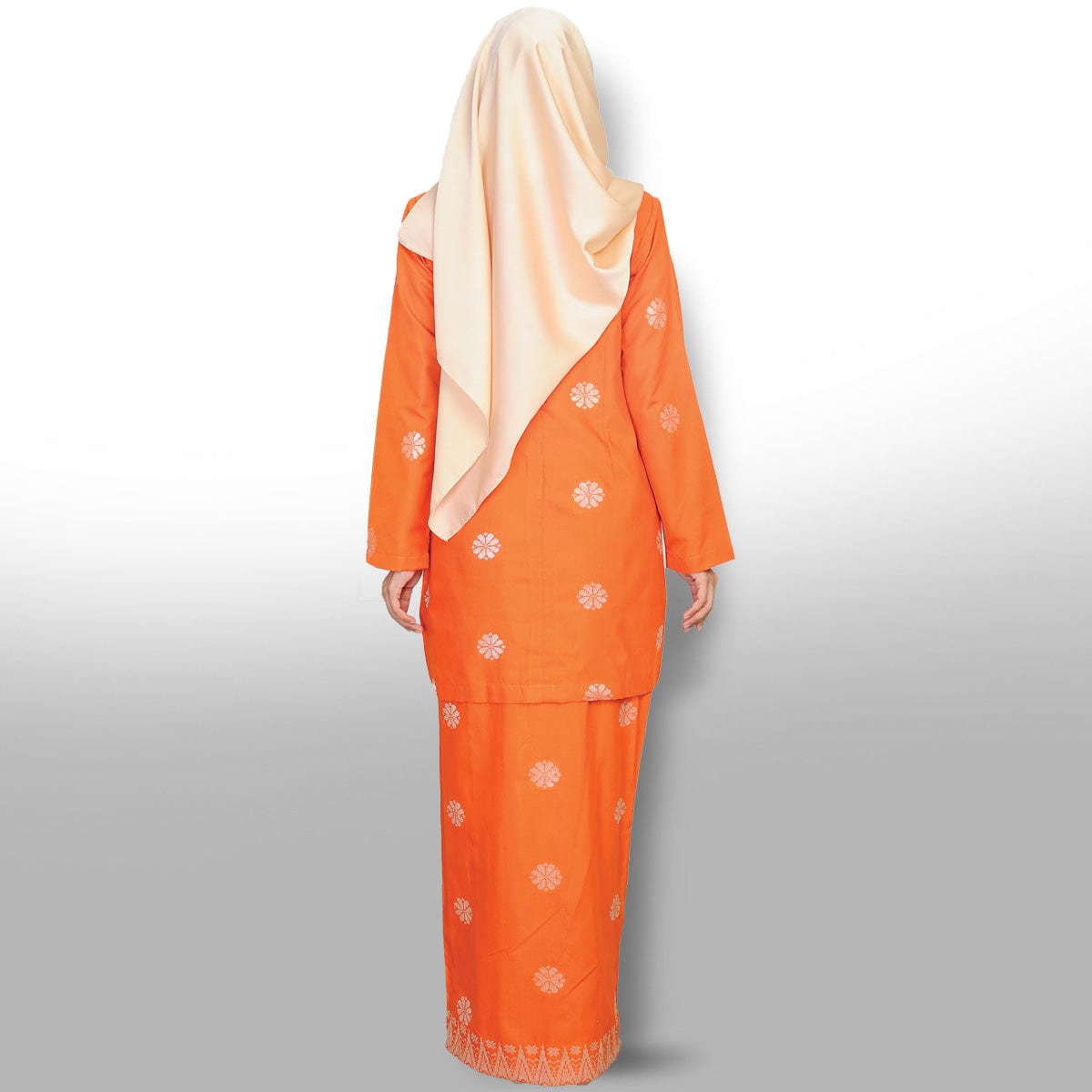 Songket Republik Auliya Kurung Moden - Orange