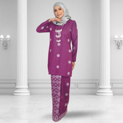 Songket Republik Auliya Kurung Moden - Purple