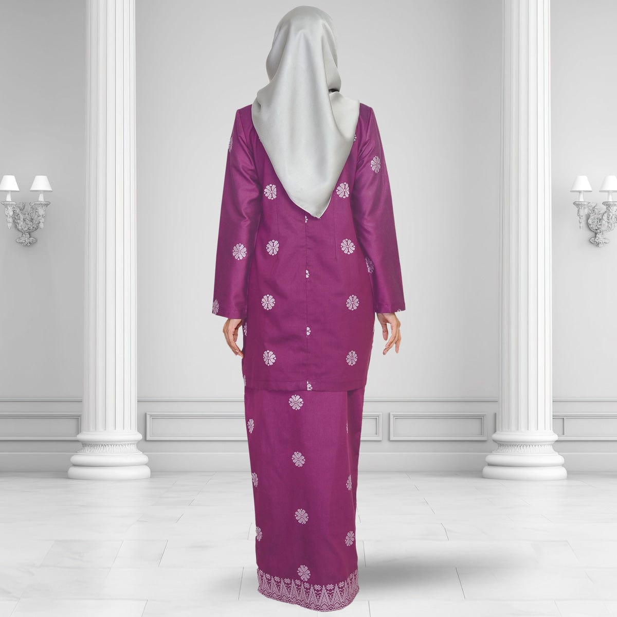 Songket Republik Auliya Kurung Moden - Purple