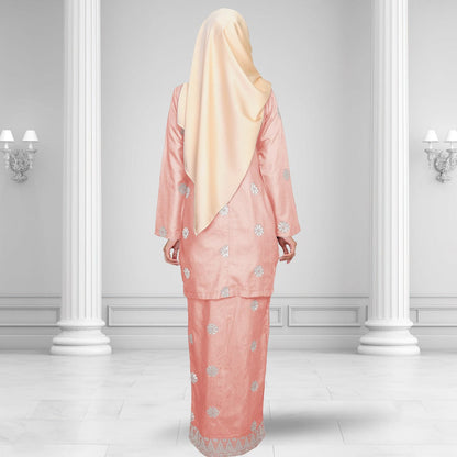 Songket Republik Auliya Kurung Moden - Rose Gold