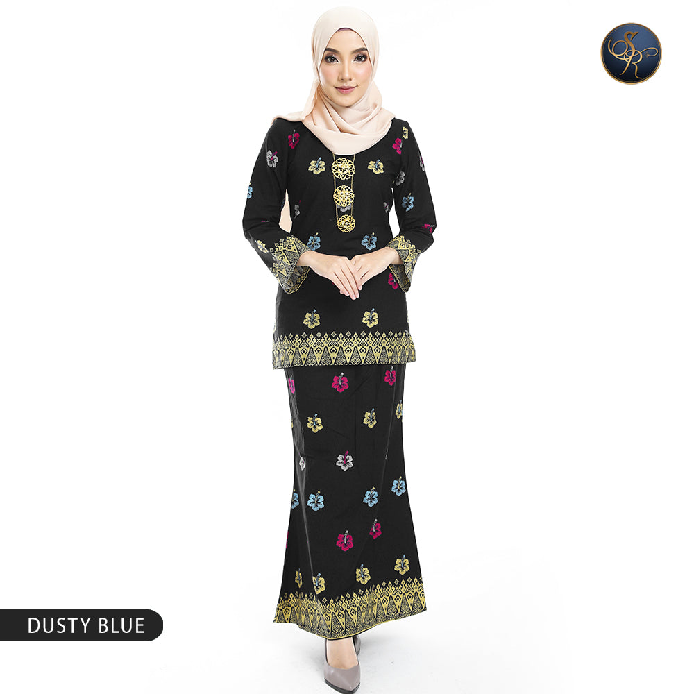 Kurung Moden (printed) - Black
