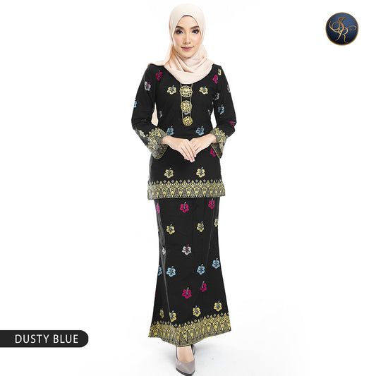 Kurung Moden (printed) - Black