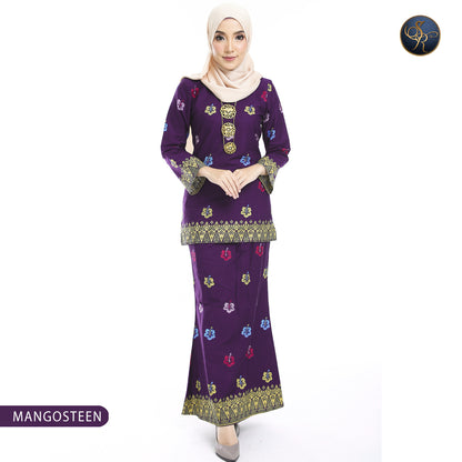 Kurung Moden (printed) - Mangosteen