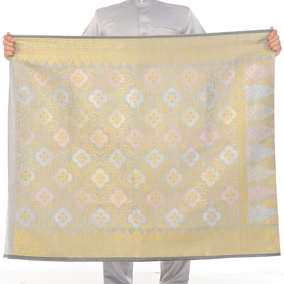 Songket Republik Sampin 3d Exclusive - Grey Rose Gold