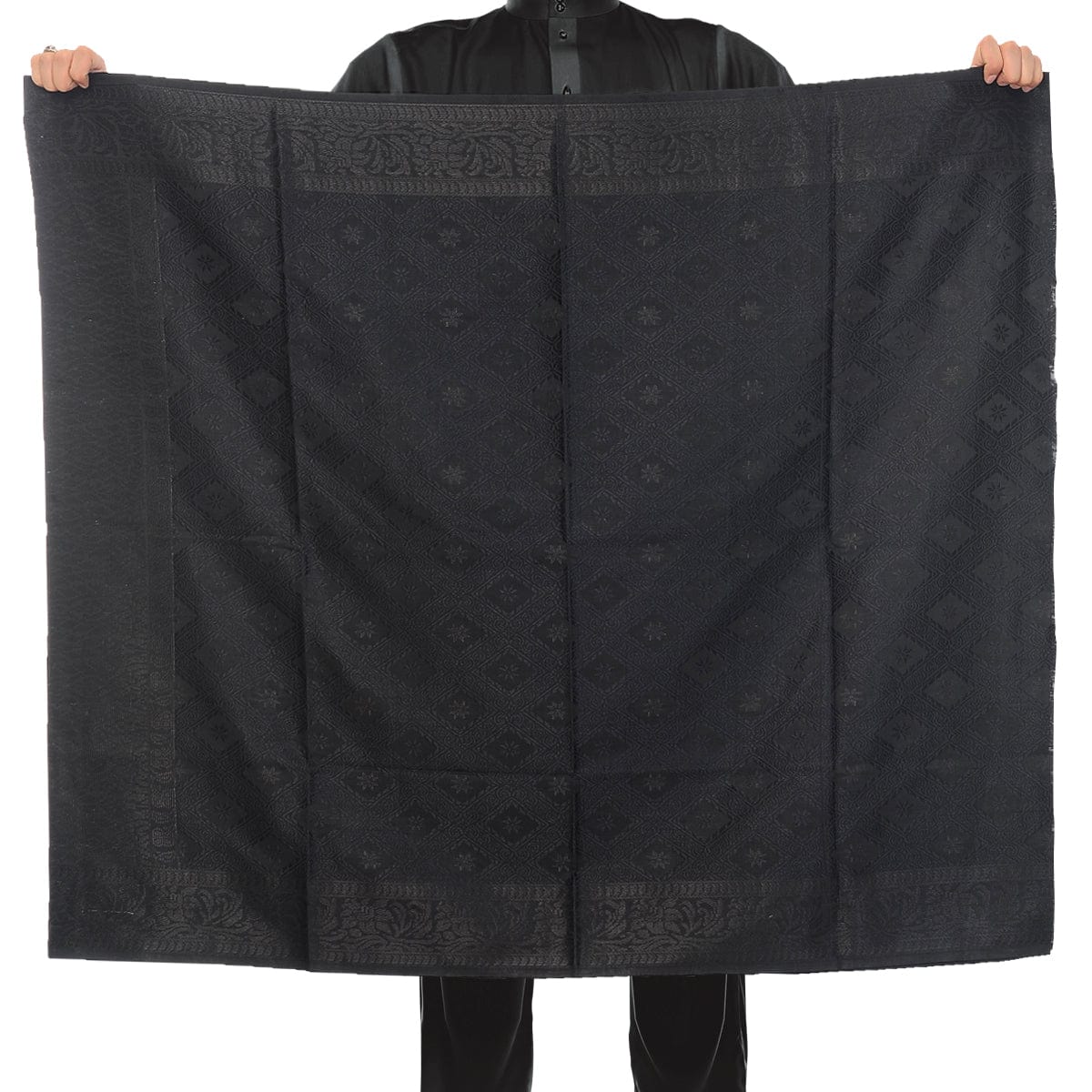 Songket Republik Sampin Bunga Tabur Klasik - (Black)