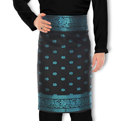 Songket Republik Sampin Bunga Tabur Klasik - (Black Blue)