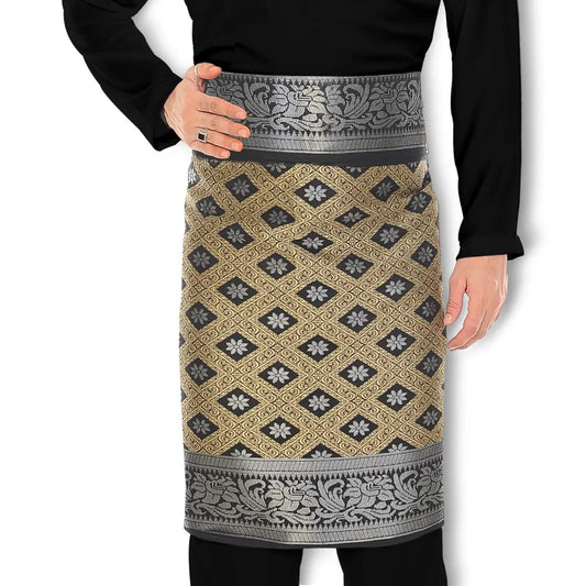 Songket Republik Sampin Bunga Tabur Klasik - (Nude Silver)