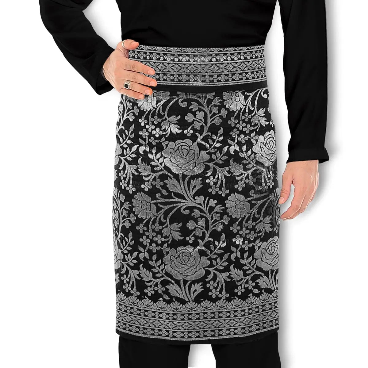 Songket Republik Sampin Istana Exclusive - (black Silver)