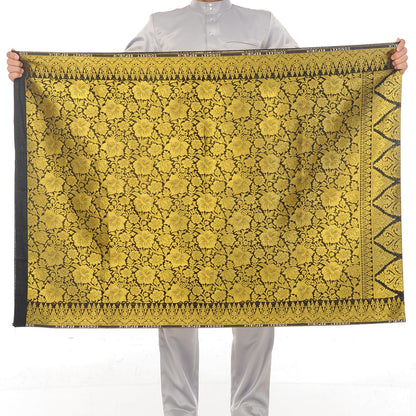 Songket Republik Sampin Mahkota - Black Gold