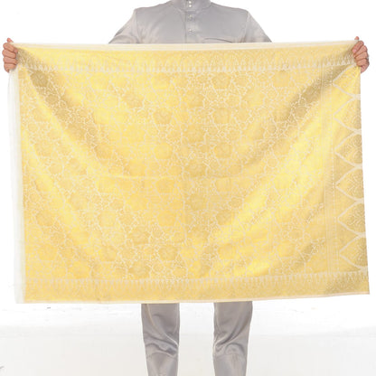 Songket Republik Sampin Mahkota - White Gold