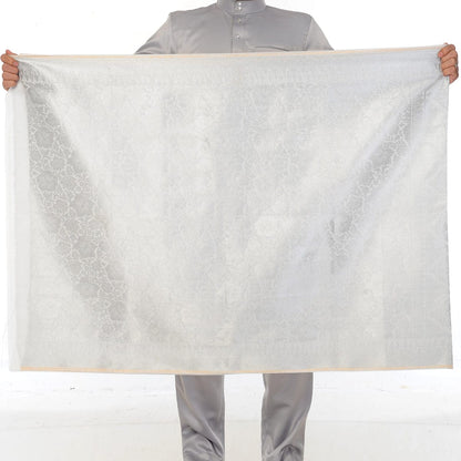 Songket Republik Sampin Mahkota - White Silver